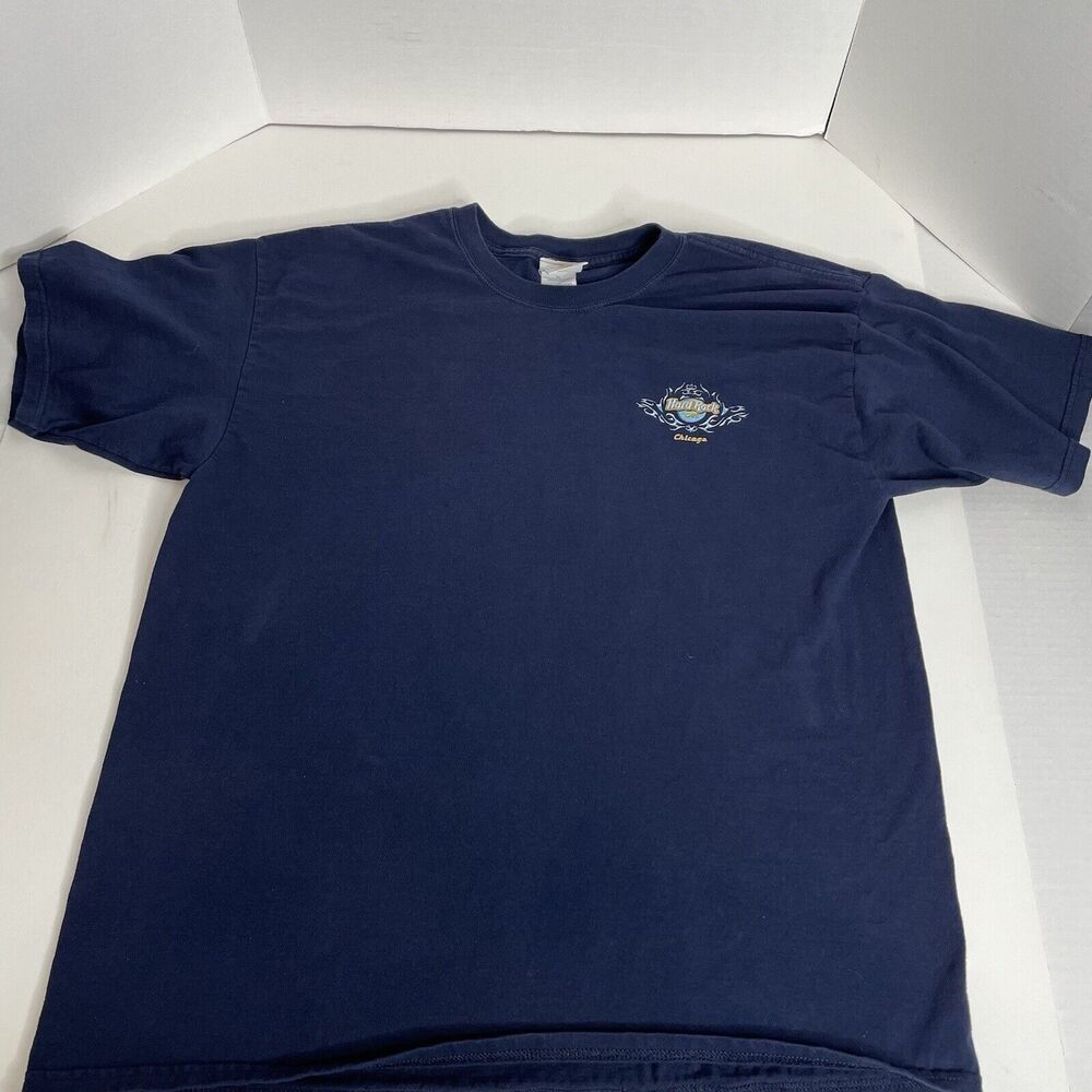 Hard Rock Cafe Chicago Graphic T-Shirt, XL, Dark Blue, Short Sleeve - Picture 7 of 9